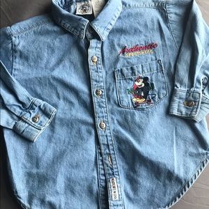 Mickey&Co. Blue Jean Button Down Long Sleeve